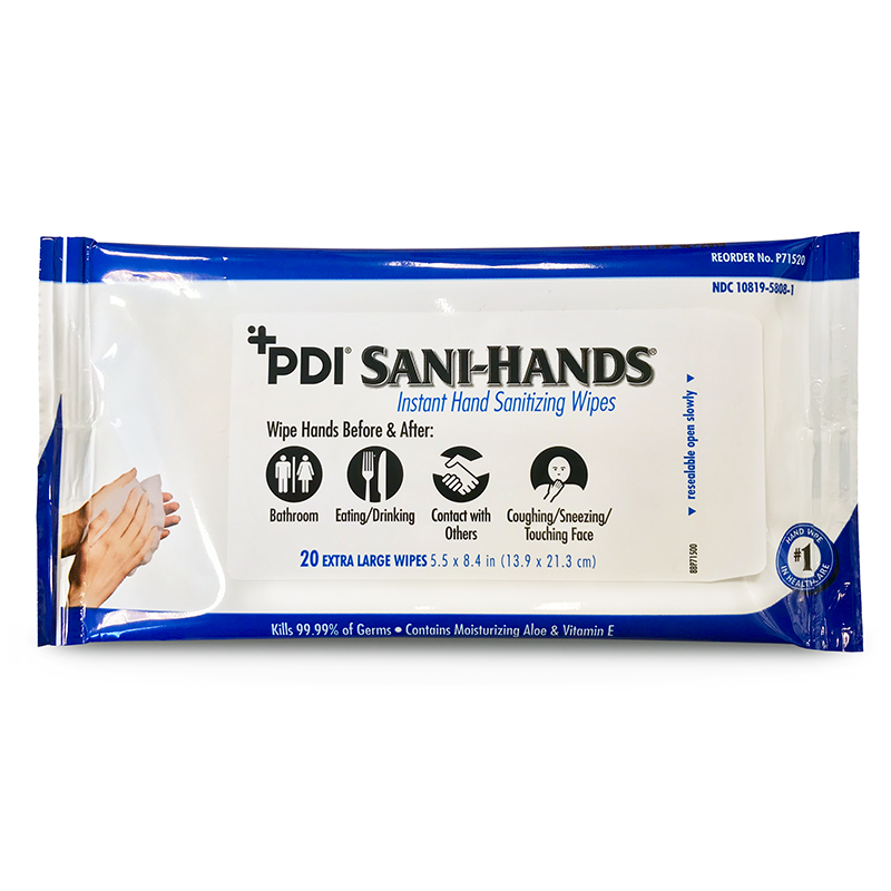Sani-Hands® Instant Hand Sanitizing Wipes - PDI Healthcare