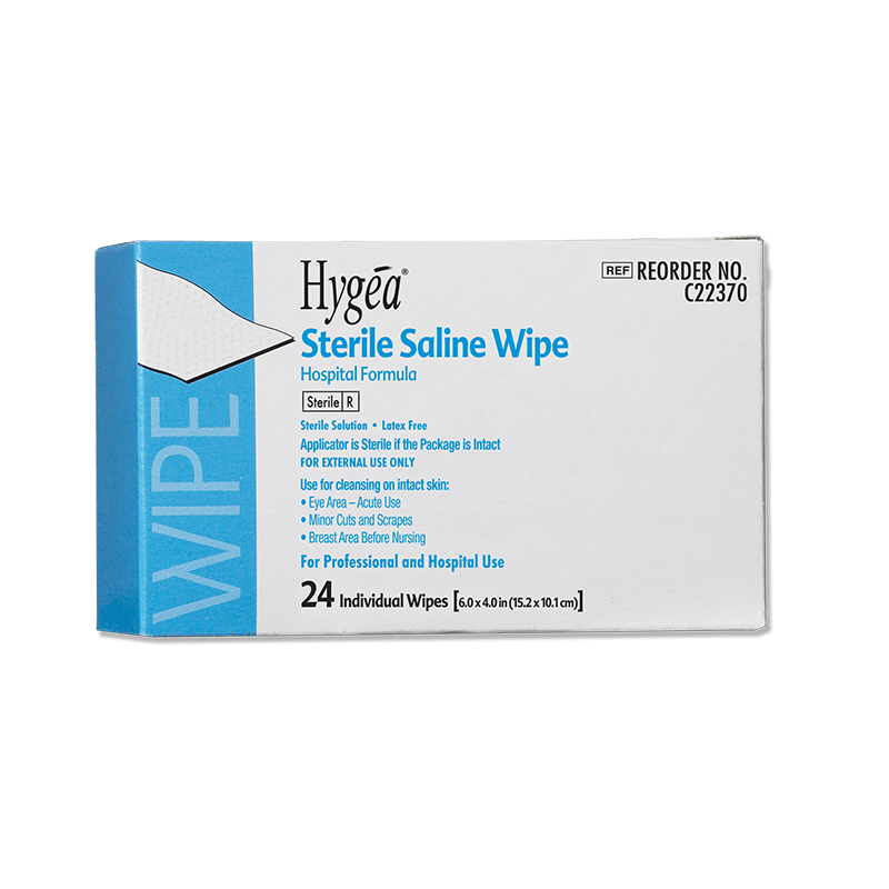 Hygea Sterile Saline Wipe (24 wipe packets)