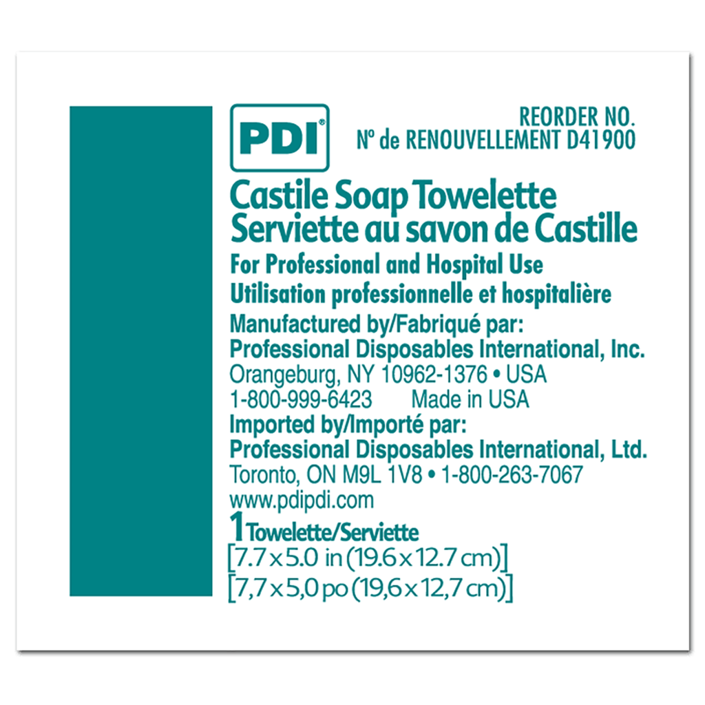 PDI Castile Soap Towelettes PDI Healthcare