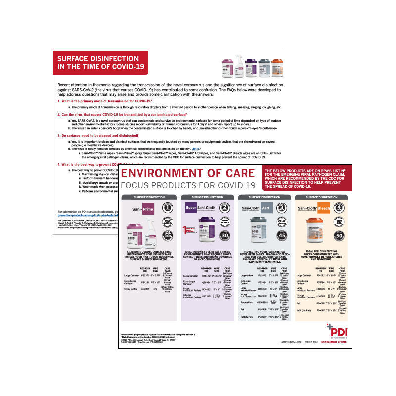 Surface Disinfection in the time of COVID19 PDI Healthcare