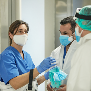 Healthcare Professionals at hospital in PPE