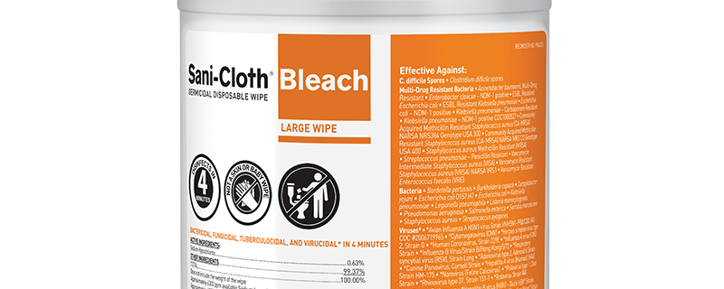 <span><strong>Sani-Cloth<sup>®</sup></strong> <strong>Bleach</strong></span> Germicidal Disposable Wipe