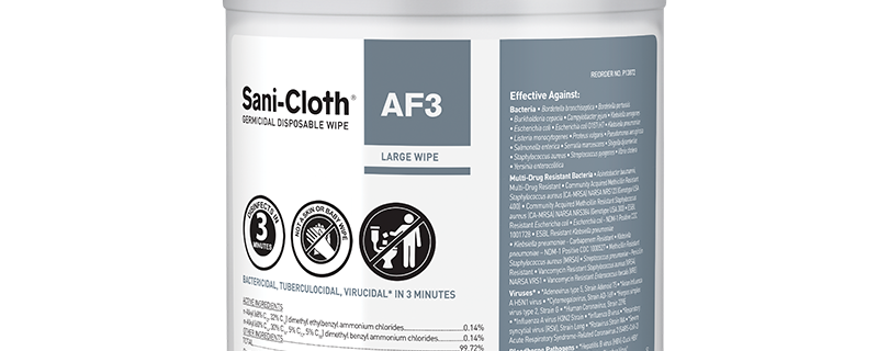 <strong>Sani-Cloth<sup>®</sup></strong> <strong>AF3</strong> Germicidal Disposable Wipe